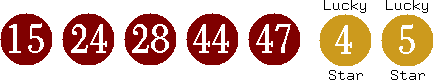 15 24 28 44 47 (04 05)