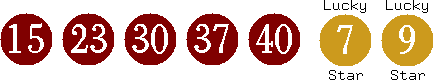 15 23 30 37 40 (07 09)