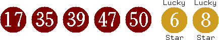 17 35 39 47 50 (06 08)