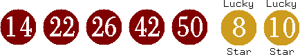 14 22 26 42 50 (08 10)