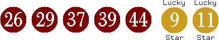 26 29 37 39 44 (09 11)