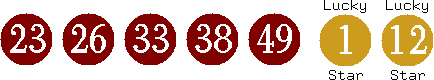 23 26 33 38 49 (01 12)