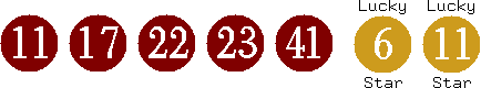 11 17 22 23 41 (06 11)