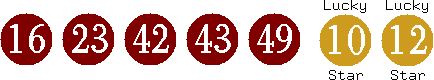 16 23 42 43 49 (10 12)