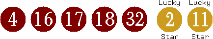 04 16 17 18 32 (02 11)
