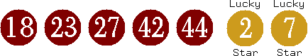 18 23 27 42 44 (02 07)