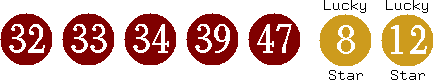 32 33 34 39 47 (08 12)