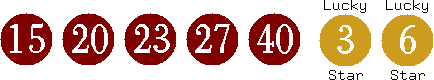 15 20 23 27 40 (03 06)