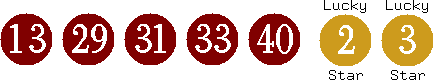 13 29 31 33 40 (02 03)
