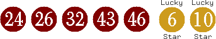 24 26 32 43 46 (06 10)