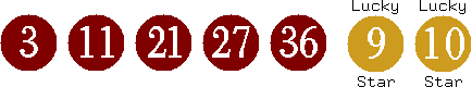 03 11 21 27 36 (09 10)