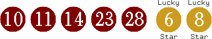 10 11 14 23 28 (06 08)