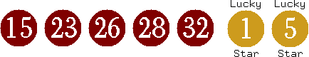 15 23 26 28 32 (01 05)