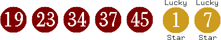 19 23 34 37 45 (01 07)