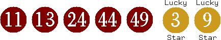 11 13 24 44 49 (03 09)