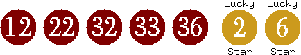 12 22 32 33 36 (02 06)