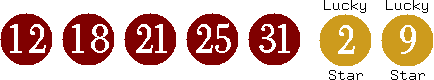 12 18 21 25 31 (02 09)