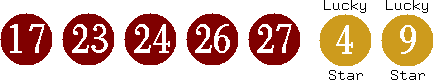 17 23 24 26 27 (04 09)