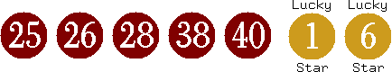 25 26 28 38 40 (01 06)