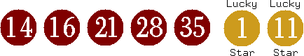 14 16 21 28 35 (01 11)