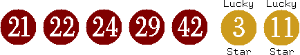 21 22 24 29 42 (03 11)