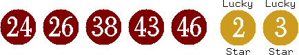 24 26 38 43 46 (02 03)
