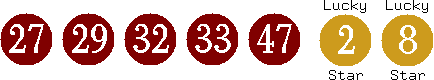 27 29 32 33 47 (02 08)