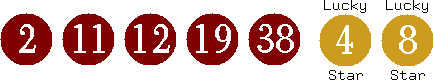 02 11 12 19 38 (04 08)