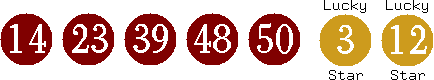 14 23 39 48 50 (03 12)