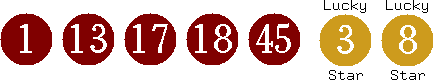 01 13 17 18 45 (03 08)