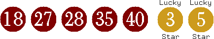 18 27 28 35 40 (03 05)