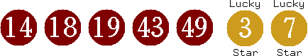14 18 19 43 49 (03 07)