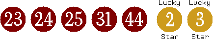 23 24 25 31 44 (02 03)
