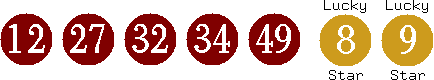 12 27 32 34 49 (08 09)