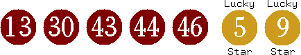 13 30 43 44 46 (05 09)