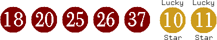 18 20 25 26 37 (10 11)