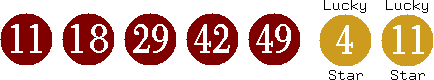 11 18 29 42 49 (04 11)