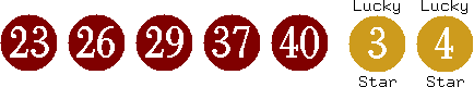 23 26 29 37 40 (03 04)