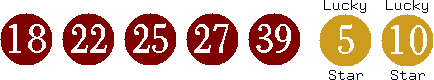 18 22 25 27 39 (05 10)
