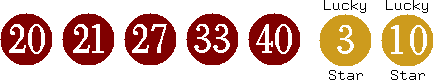 20 21 27 33 40 (03 10)