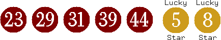 23 29 31 39 44 (05 08)