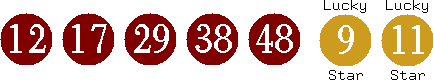 12 17 29 38 48 (09 11)