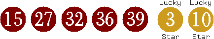 15 27 32 36 39 (03 10)