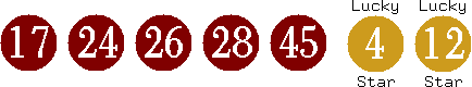 17 24 26 28 45 (04 12)