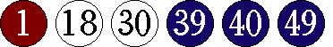 [01 18 30 39 40 49]