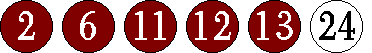 [02 06 11 12 13 24]