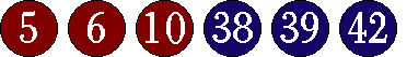 [05 06 10 38 39 42]