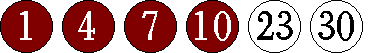[01 04 07 10 23 30]
