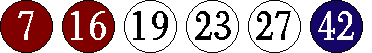 [07 16 19 23 27 42]