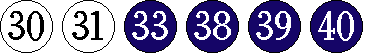 30 31 33 38 39 40